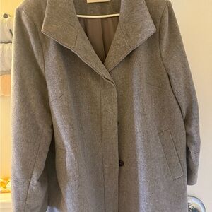 Loro Piana Women's Classic Gray Pea Coat